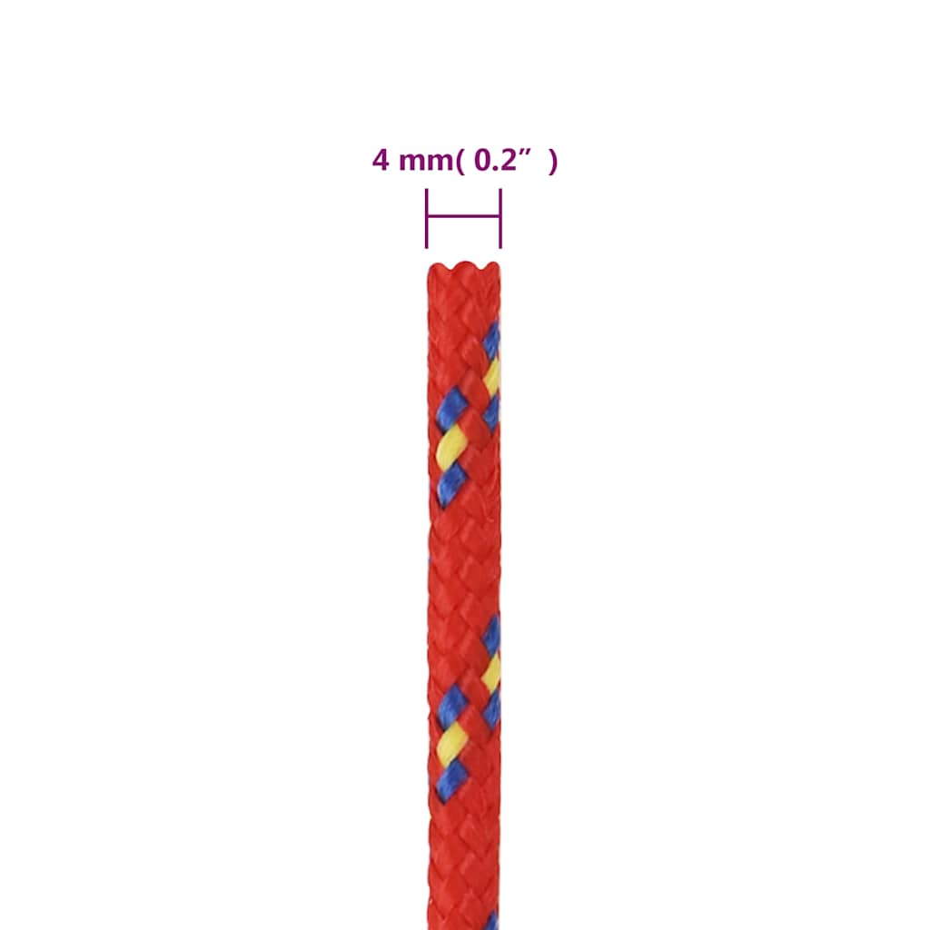Boat Rope Red 4 mm 500 m Polypropylene