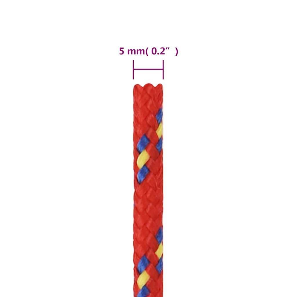 Boat Rope Red 5 mm 250 m Polypropylene
