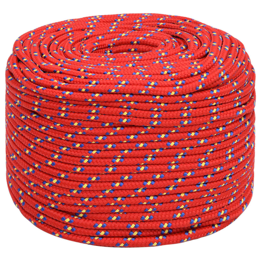 vidaXL Boat Rope Red 6 mm 250 m Polypropylene