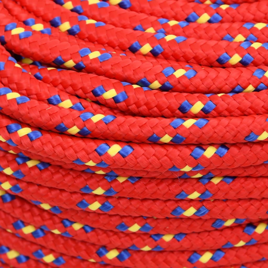 vidaXL Boat Rope Red 6 mm 250 m Polypropylene