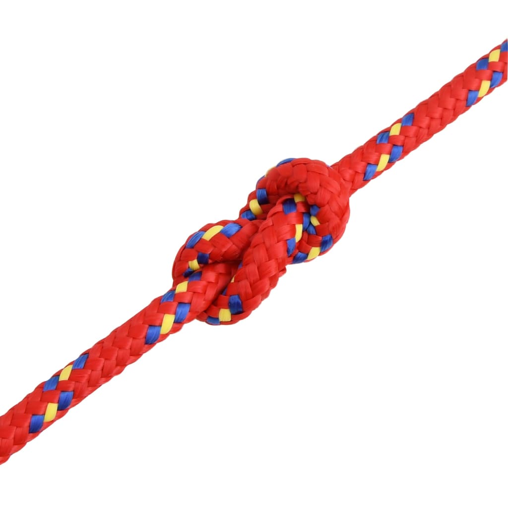 vidaXL Boat Rope Red 8 mm 50 m Polypropylene