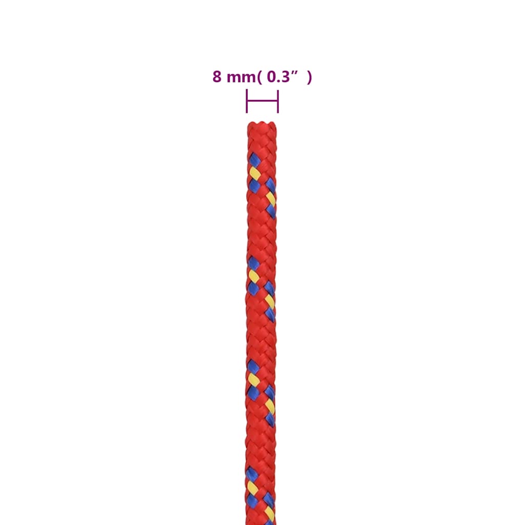 Boat Rope Red 8 mm 250 m Polypropylene