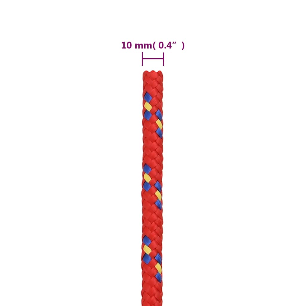 Boat Rope Red 10 mm 100 m Polypropylene