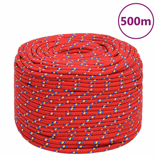 Boat Rope Red 10 mm 500 m Polypropylene