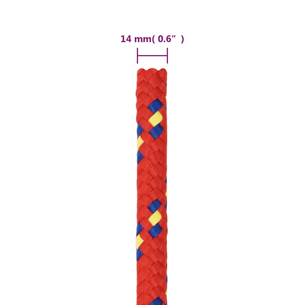 Boat Rope Red 14 mm 100 m Polypropylene