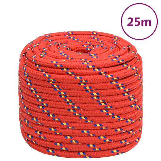 vidaXL Boat Rope Red 16 mm 25 m Polypropylene