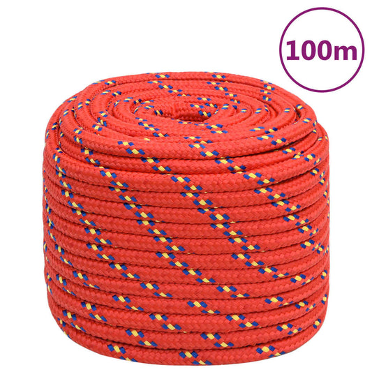 vidaXL Boat Rope Red 18 mm 100 m Polypropylene