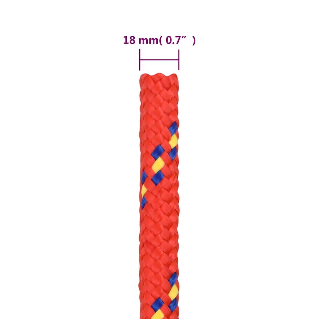 Boat Rope Red 18 mm 100 m Polypropylene