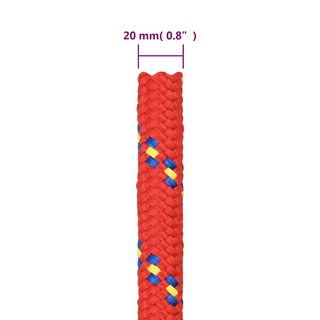 Boat Rope Red 20 mm 25 m Polypropylene