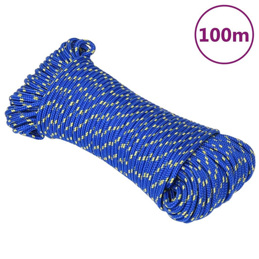 vidaXL Boat Rope Blue 4 mm 100 m Polypropylene