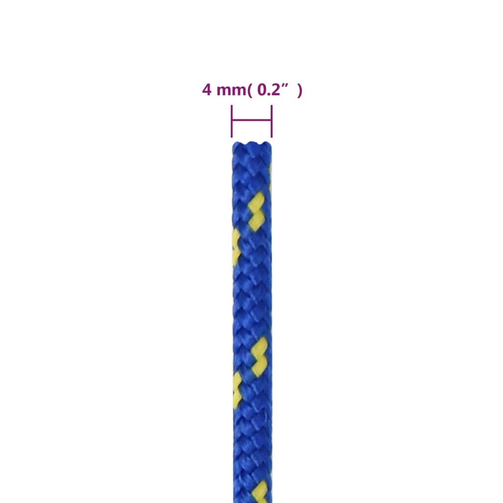 vidaXL Boat Rope Blue 4 mm 100 m Polypropylene