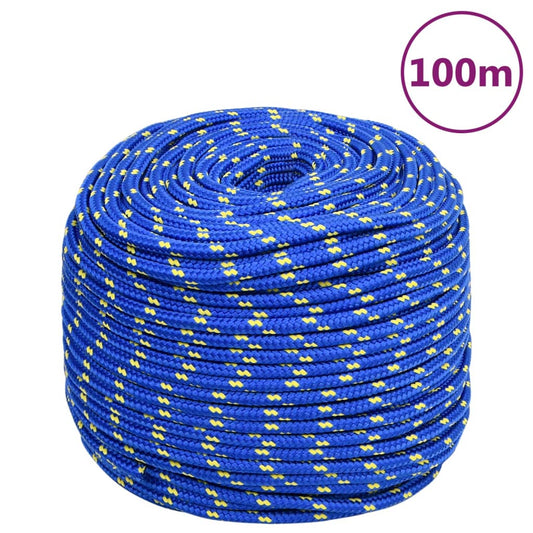 vidaXL Boat Rope Blue 10 mm 100 m Polypropylene