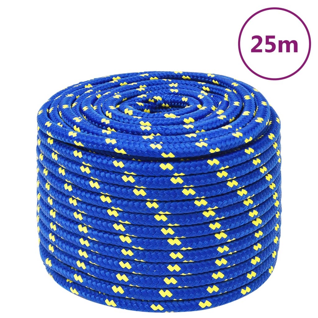 vidaXL Boat Rope Blue 12 mm 25 m Polypropylene