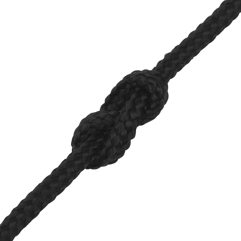 vidaXL Boat Rope Full Black 2 mm 50 m Polypropylene