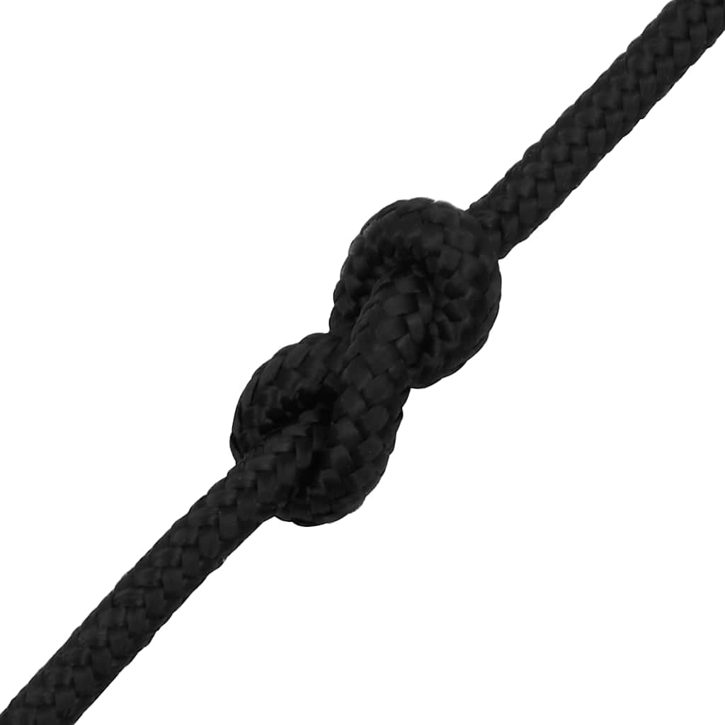 Boat Rope Full Black 8 mm 250 m Polypropylene