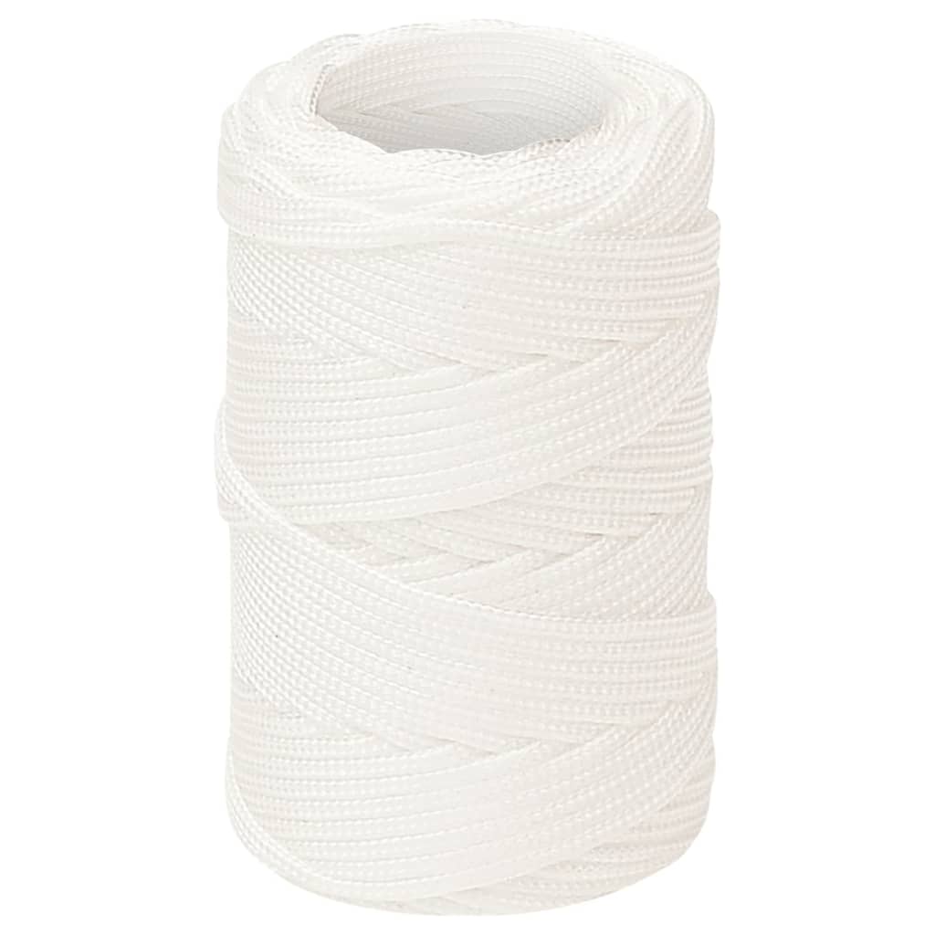 vidaXL Boat Rope Full White 2 mm 100 m Polypropylene