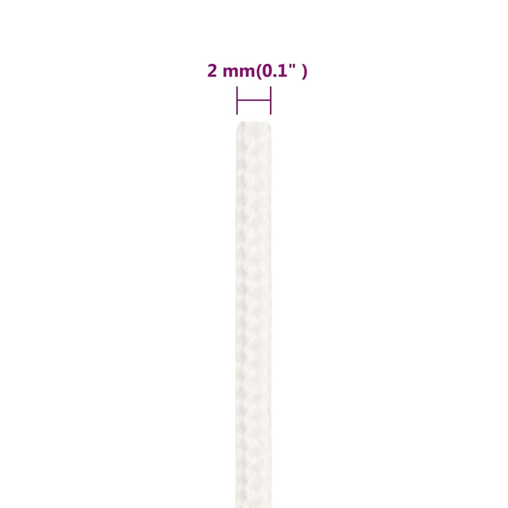 Boat Rope Full White 2 mm 250 m Polypropylene