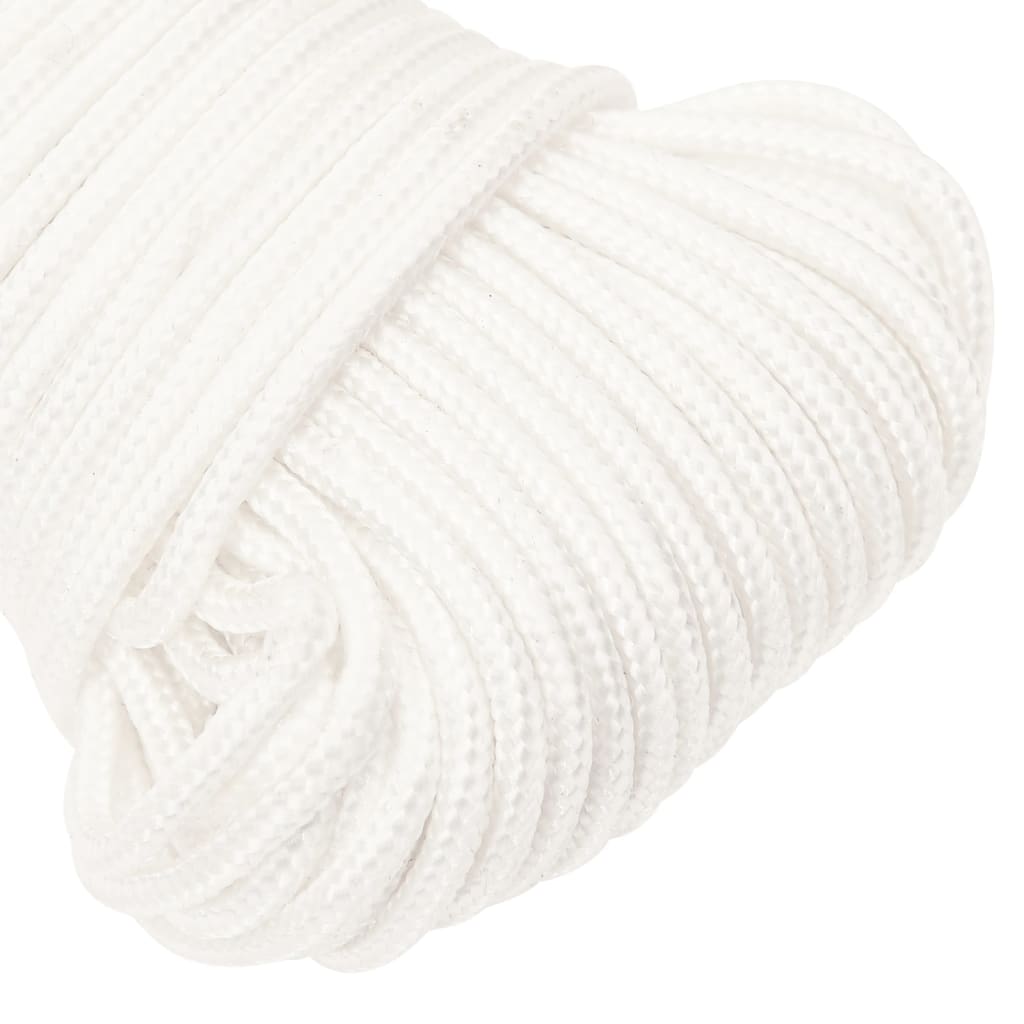 vidaXL Boat Rope Full White 4 mm 25 m Polypropylene