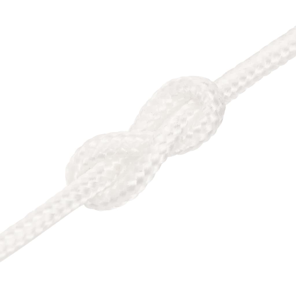 vidaXL Boat Rope Full White 4 mm 25 m Polypropylene