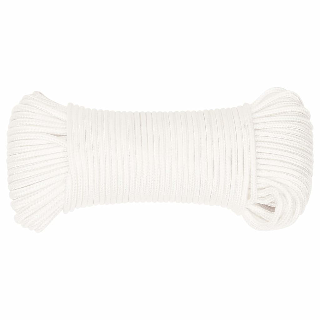 Boat Rope Full White 4 mm 100 m Polypropylene