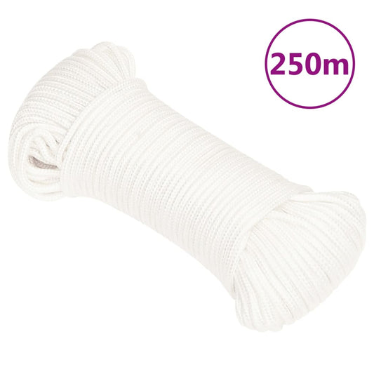 vidaXL Boat Rope Full White 4 mm 250 m Polypropylene