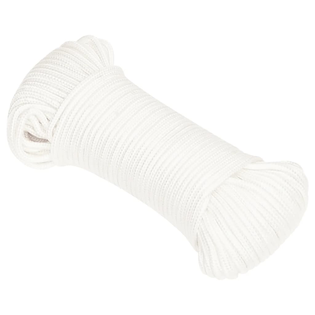 vidaXL Boat Rope Full White 5 mm 100 m Polypropylene