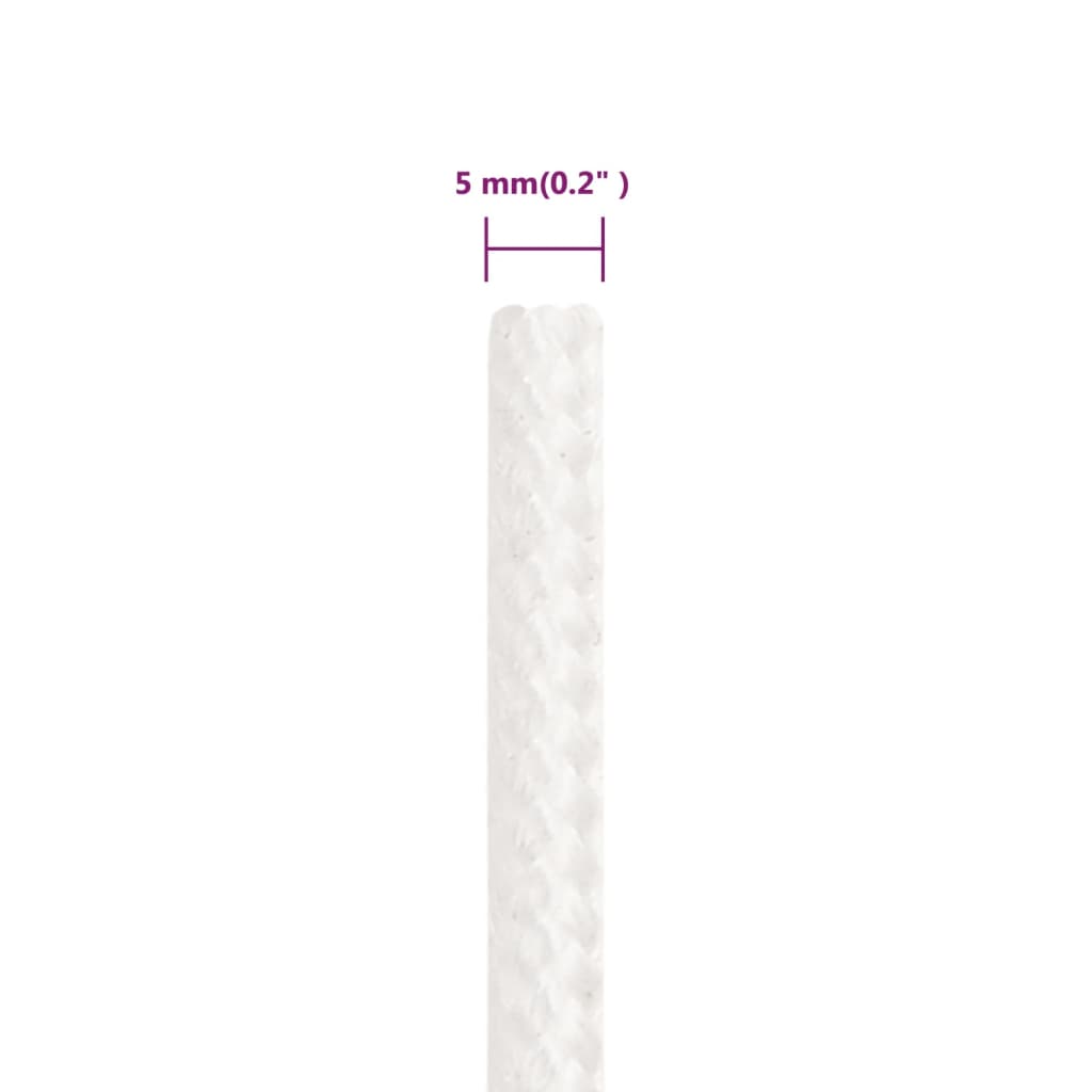 Boat Rope Full White 5 mm 500 m Polypropylene