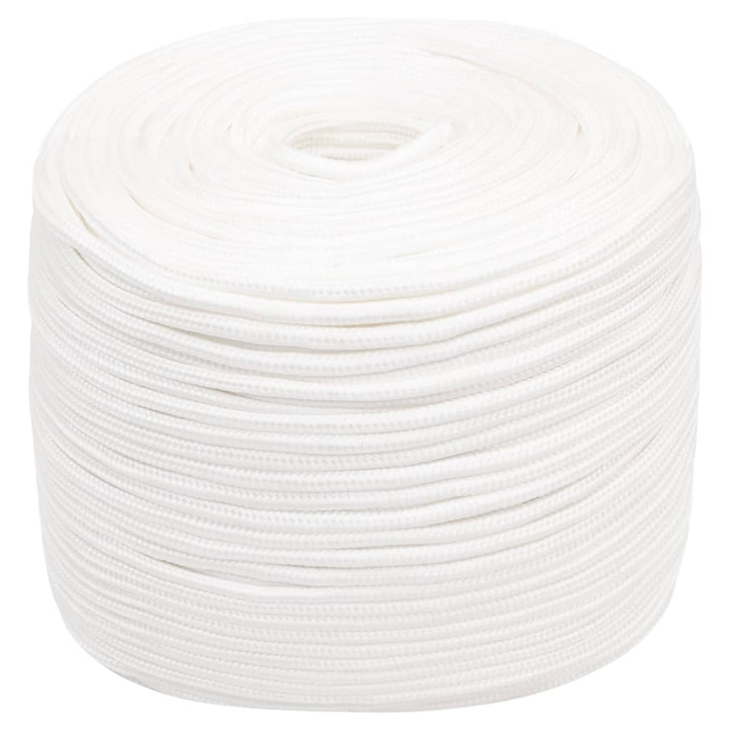 vidaXL Boat Rope Full White 6 mm 100 m Polypropylene