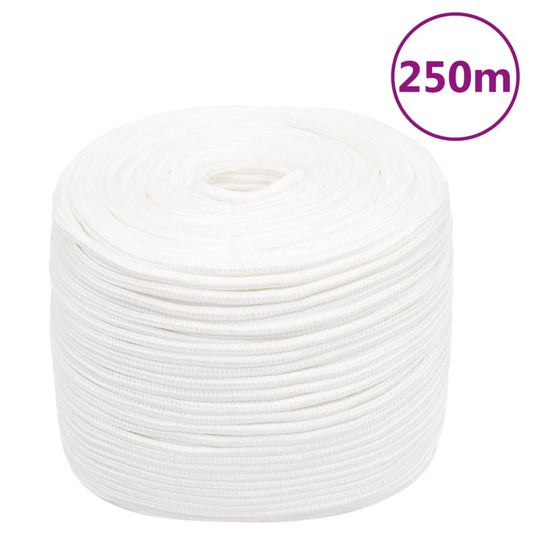 vidaXL Boat Rope Full White 6 mm 250 m Polypropylene