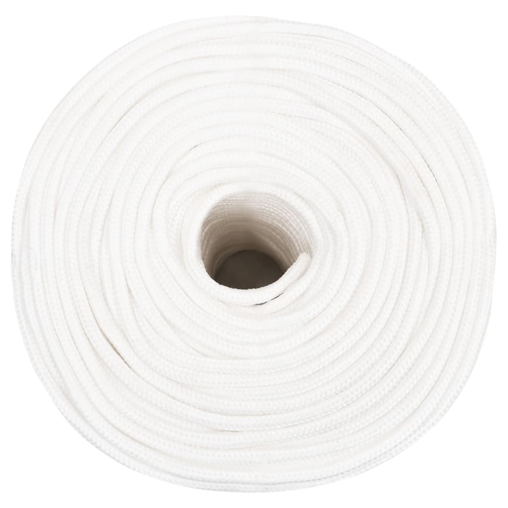 vidaXL Boat Rope Full White 8 mm 50 m Polypropylene