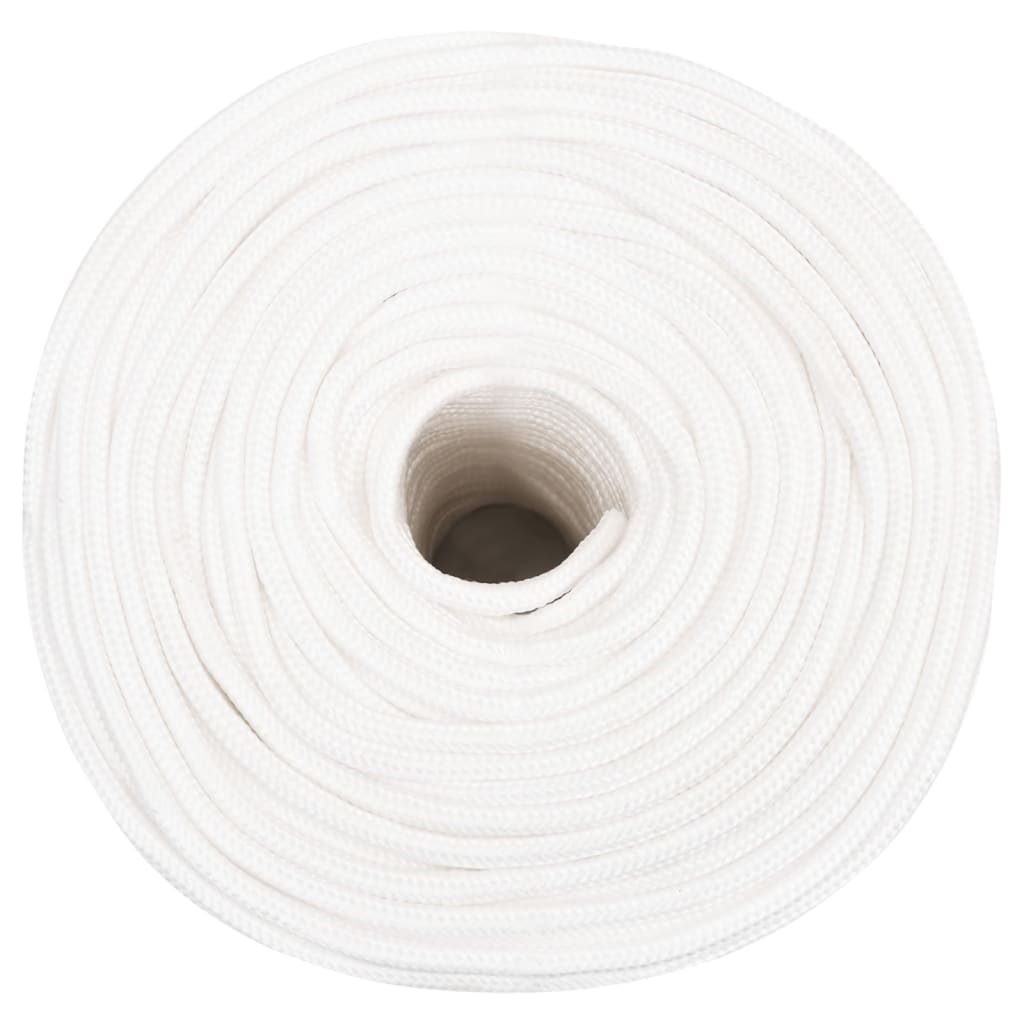 vidaXL Boat Rope Full White 8 mm 100 m Polypropylene