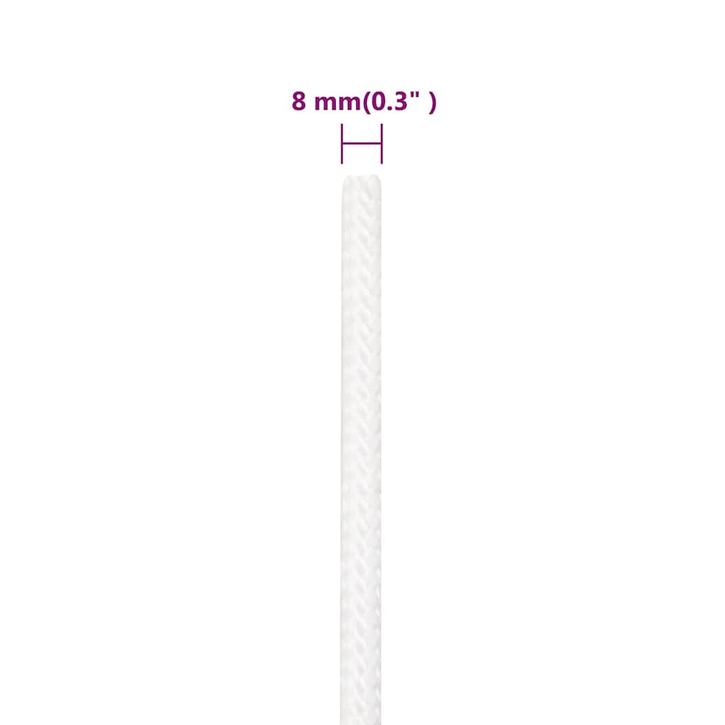 Boat Rope Full White 8 mm 250 m Polypropylene