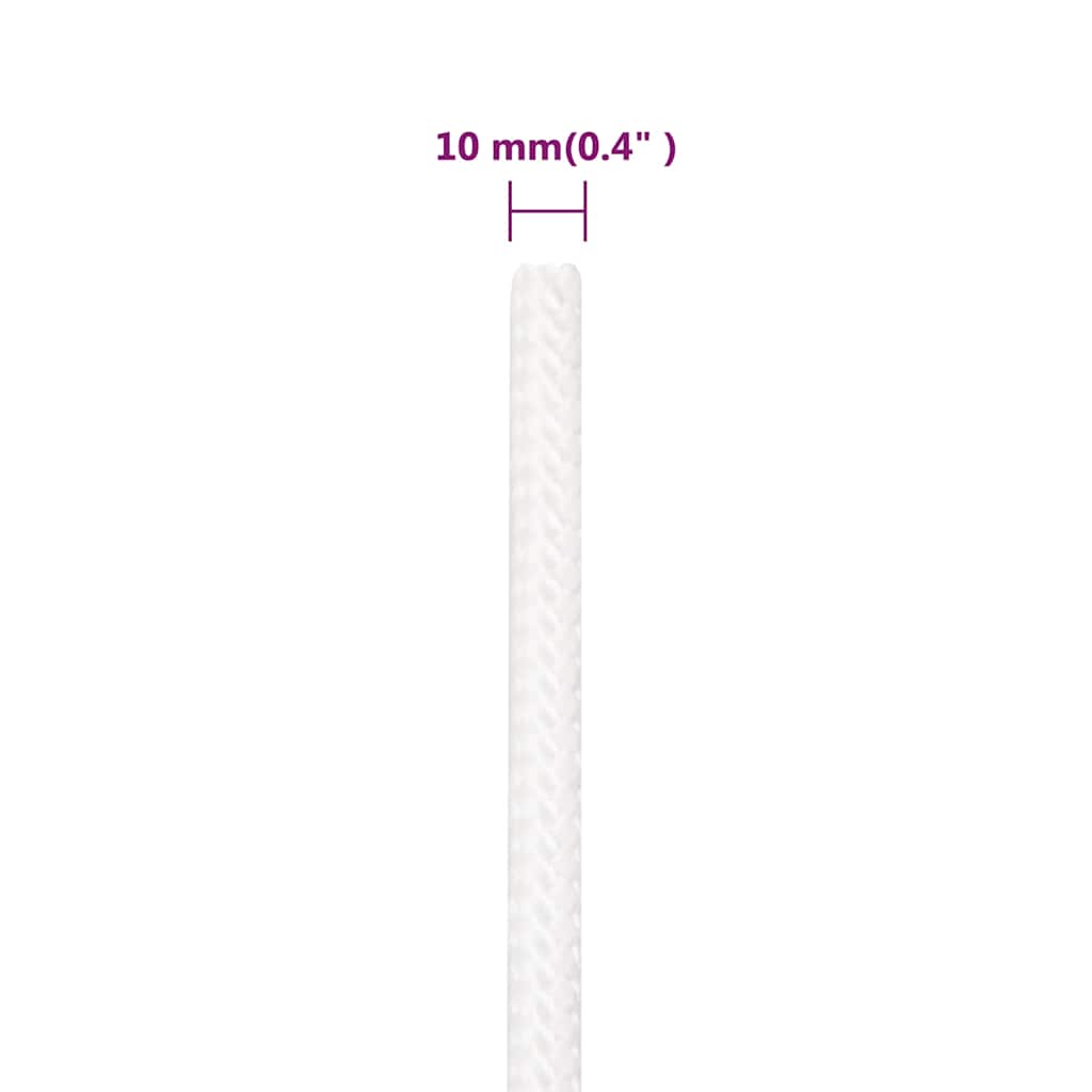 Boat Rope Full White 10 mm 25 m Polypropylene