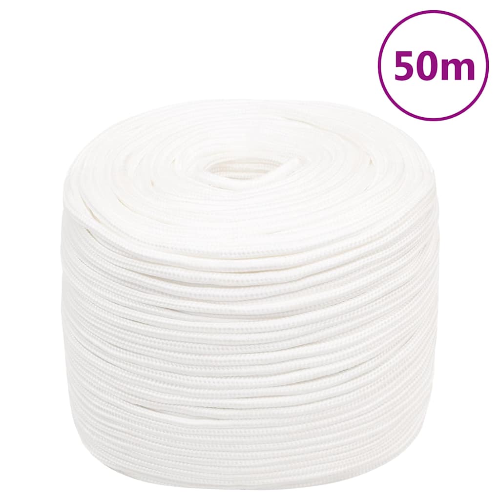 Boat Rope Full White 10 mm 50 m Polypropylene