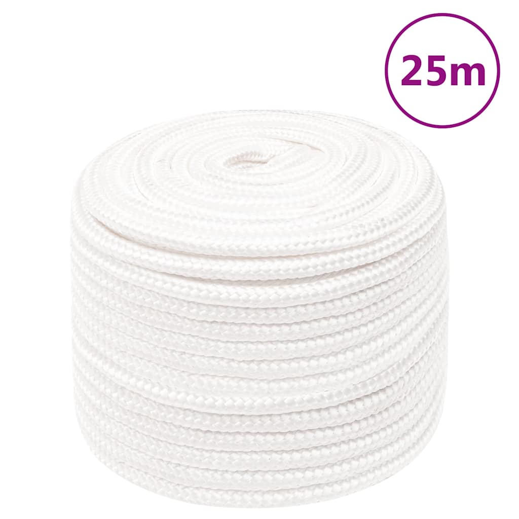 Boat Rope Full White 12 mm 25 m Polypropylene