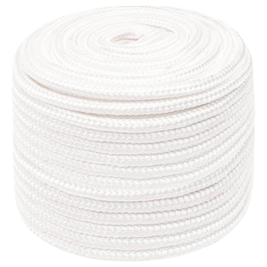 vidaXL Boat Rope Full White 12 mm 25 m Polypropylene