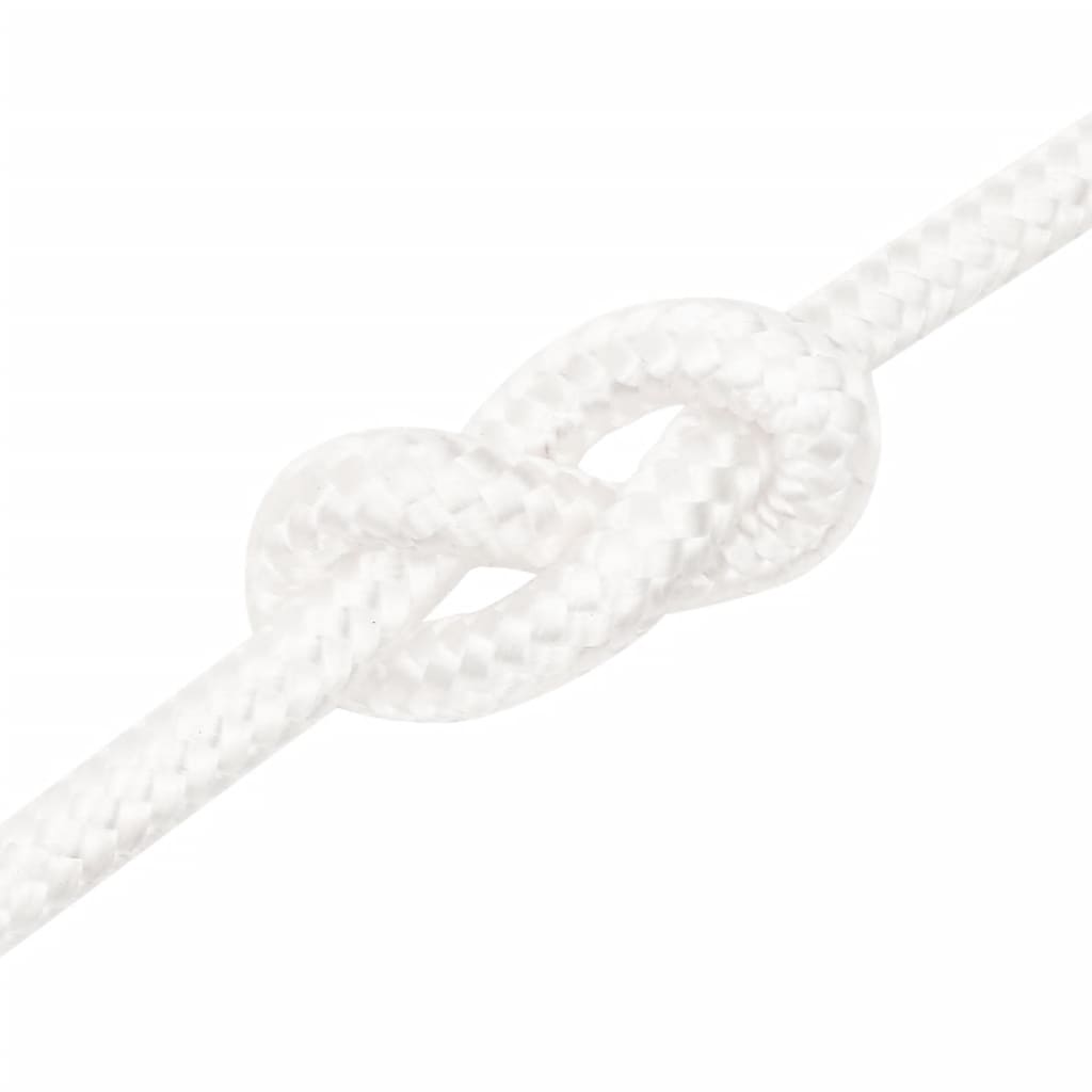 vidaXL Boat Rope Full White 12 mm 25 m Polypropylene