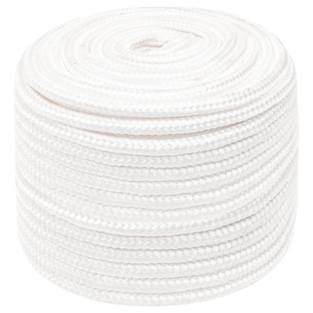 vidaXL Boat Rope Full White 12 mm 100 m Polypropylene