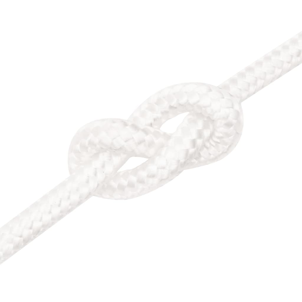 vidaXL Boat Rope Full White 12 mm 100 m Polypropylene