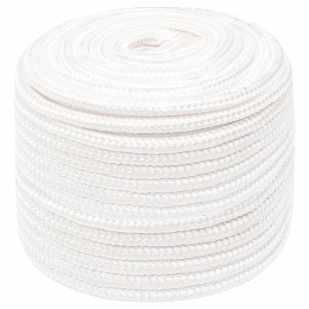 vidaXL Boat Rope Full White 12 mm 250 m Polypropylene