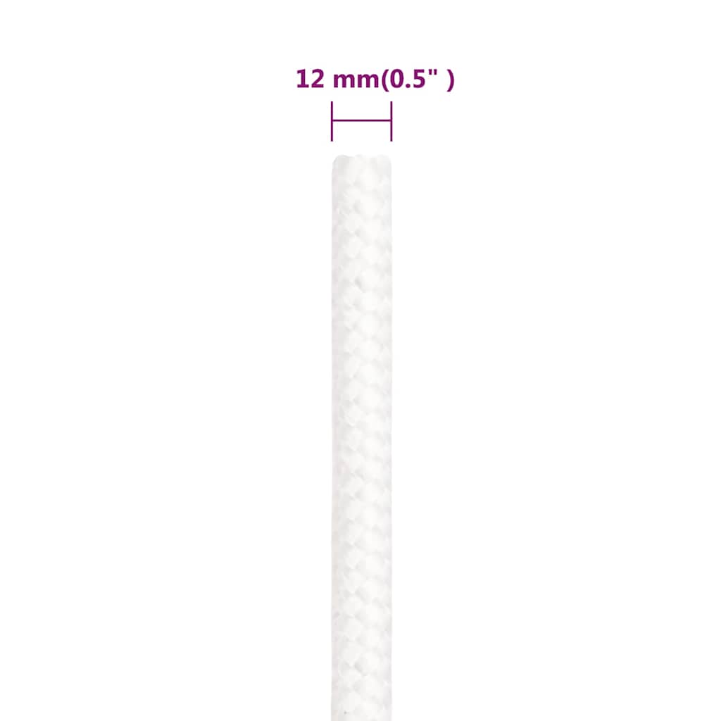 Boat Rope Full White 12 mm 250 m Polypropylene