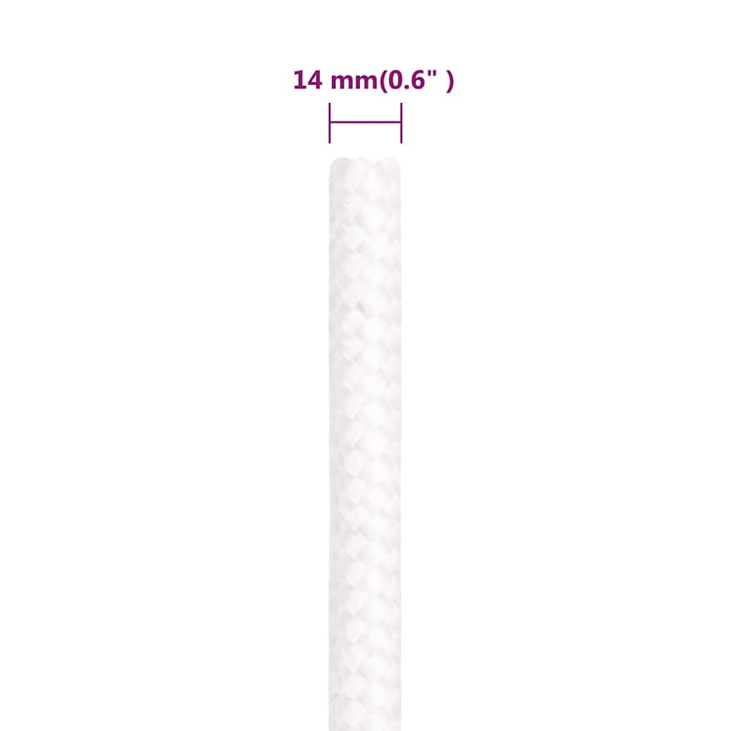 Boat Rope Full White 14 mm 100 m Polypropylene