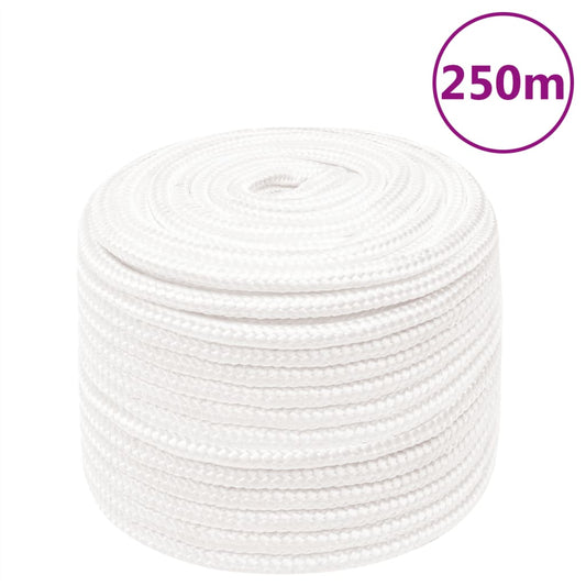 vidaXL Boat Rope Full White 14 mm 250 m Polypropylene