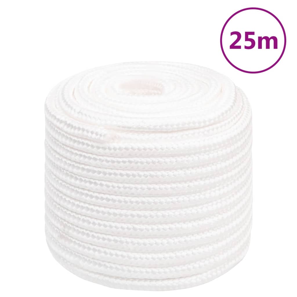 vidaXL Boat Rope Full White 16 mm 25 m Polypropylene