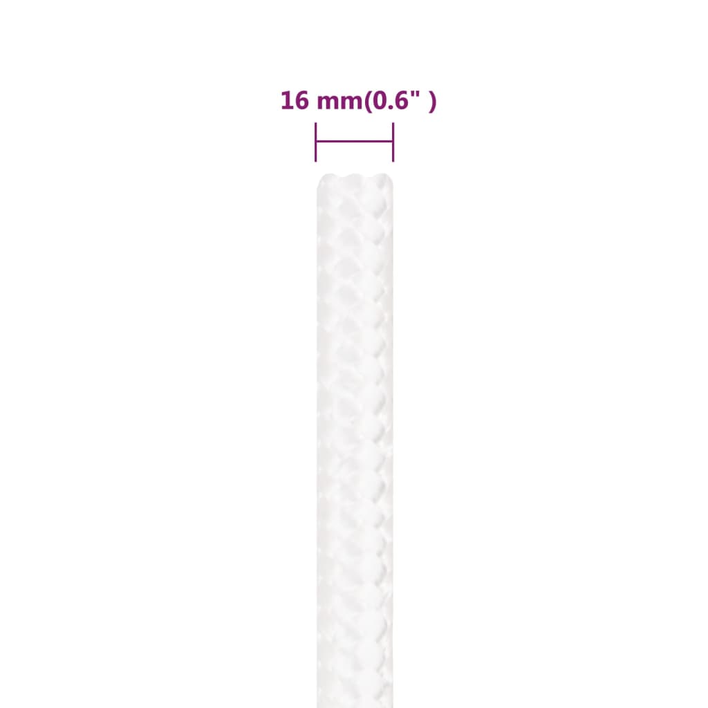 Boat Rope Full White 16 mm 250 m Polypropylene
