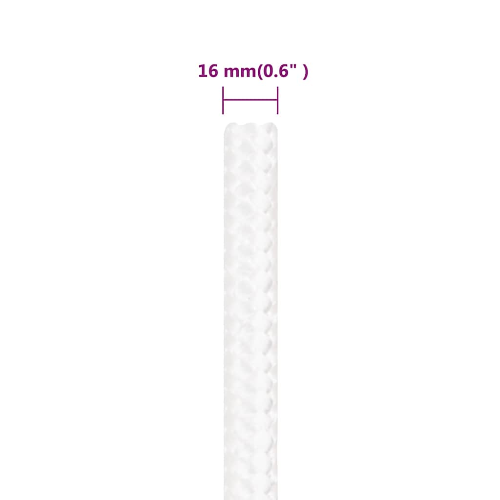 Boat Rope Full White 16 mm 250 m Polypropylene