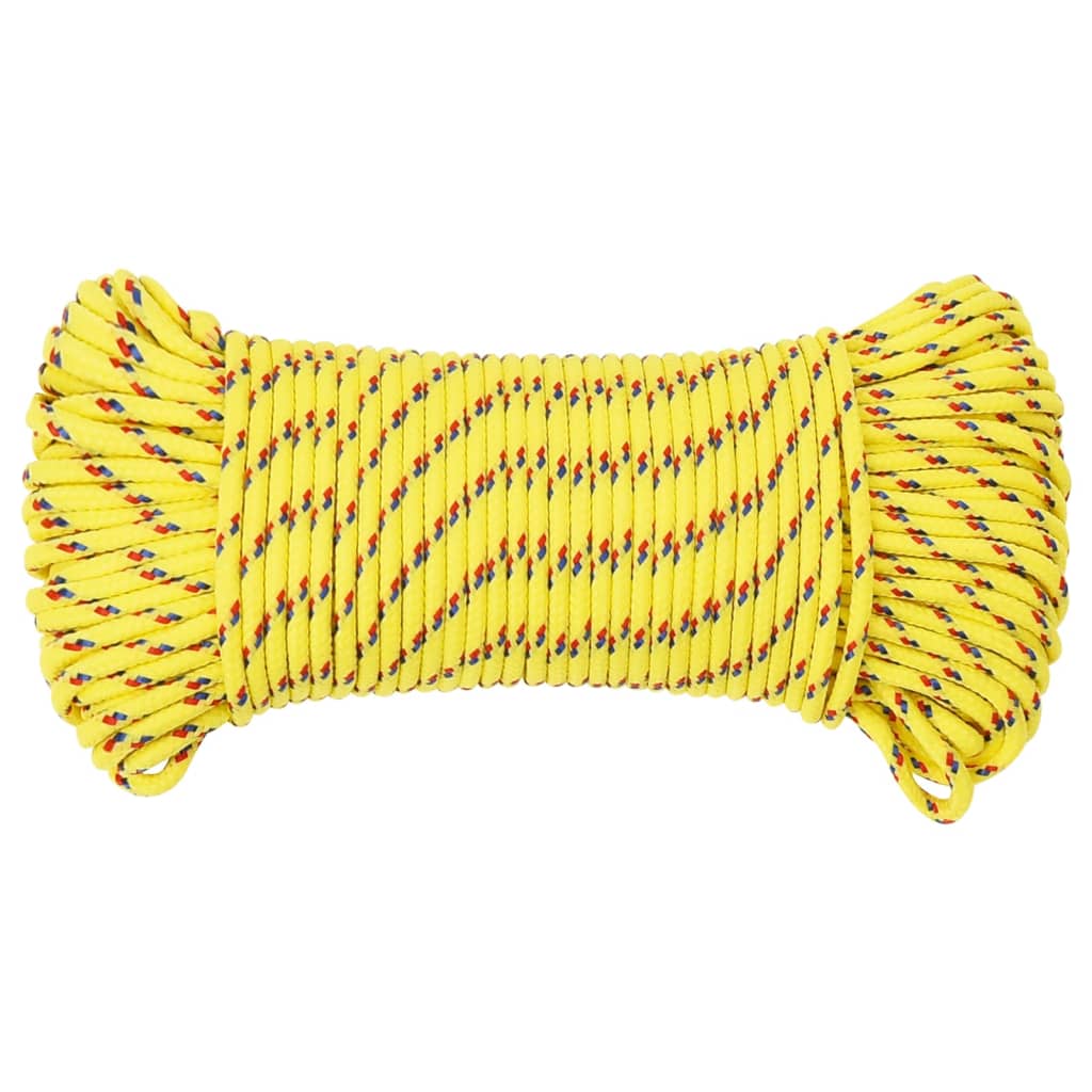 vidaXL Boat Rope Yellow 3 mm 25 m Polypropylene