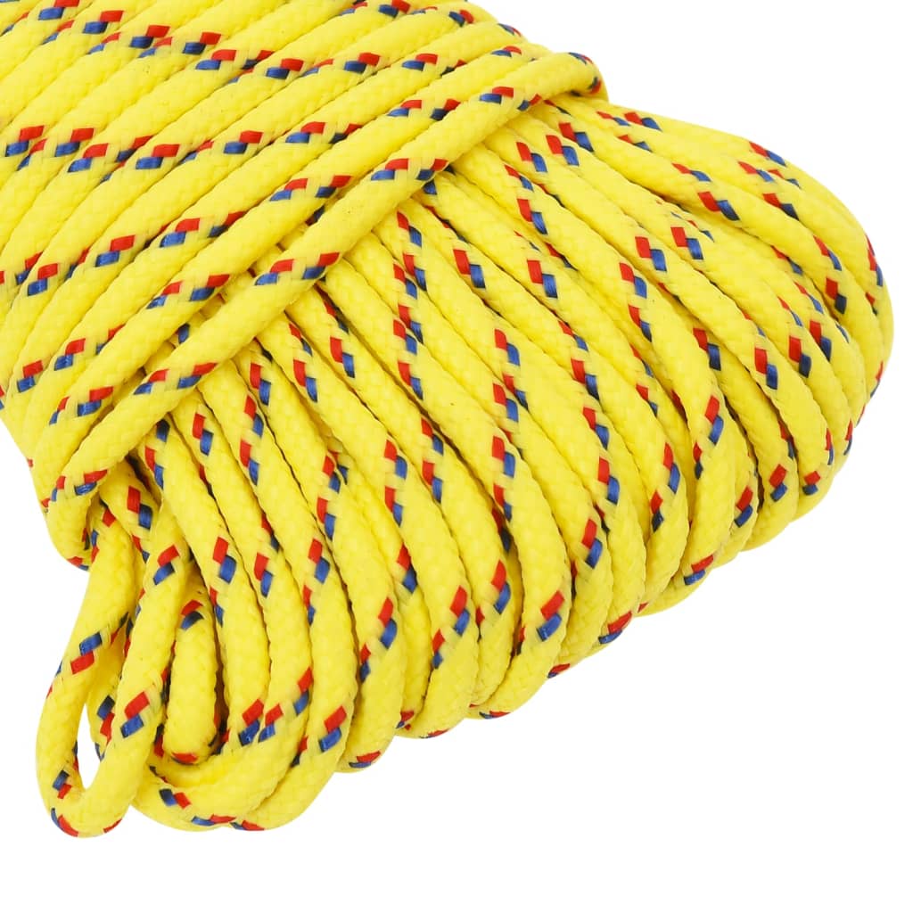 vidaXL Boat Rope Yellow 3 mm 25 m Polypropylene