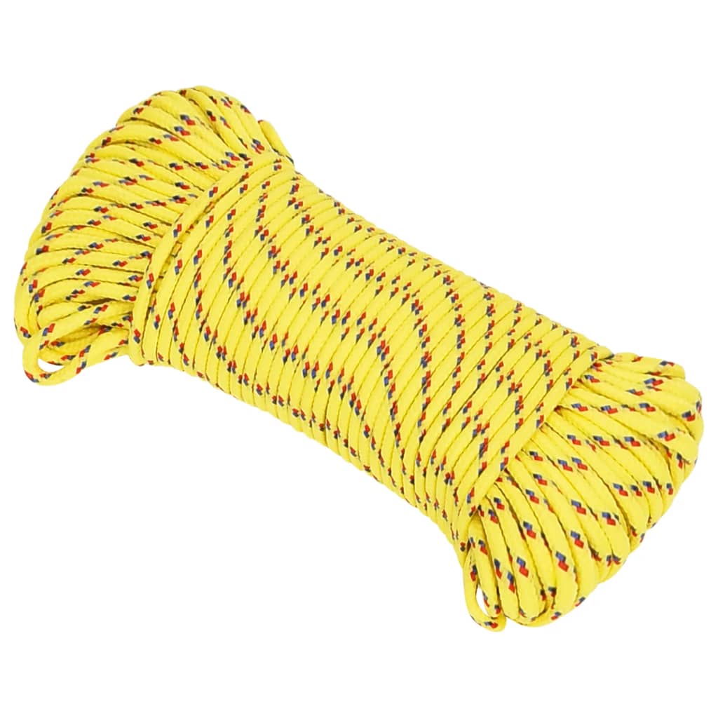 vidaXL Boat Rope Yellow 4 mm 500 m Polypropylene