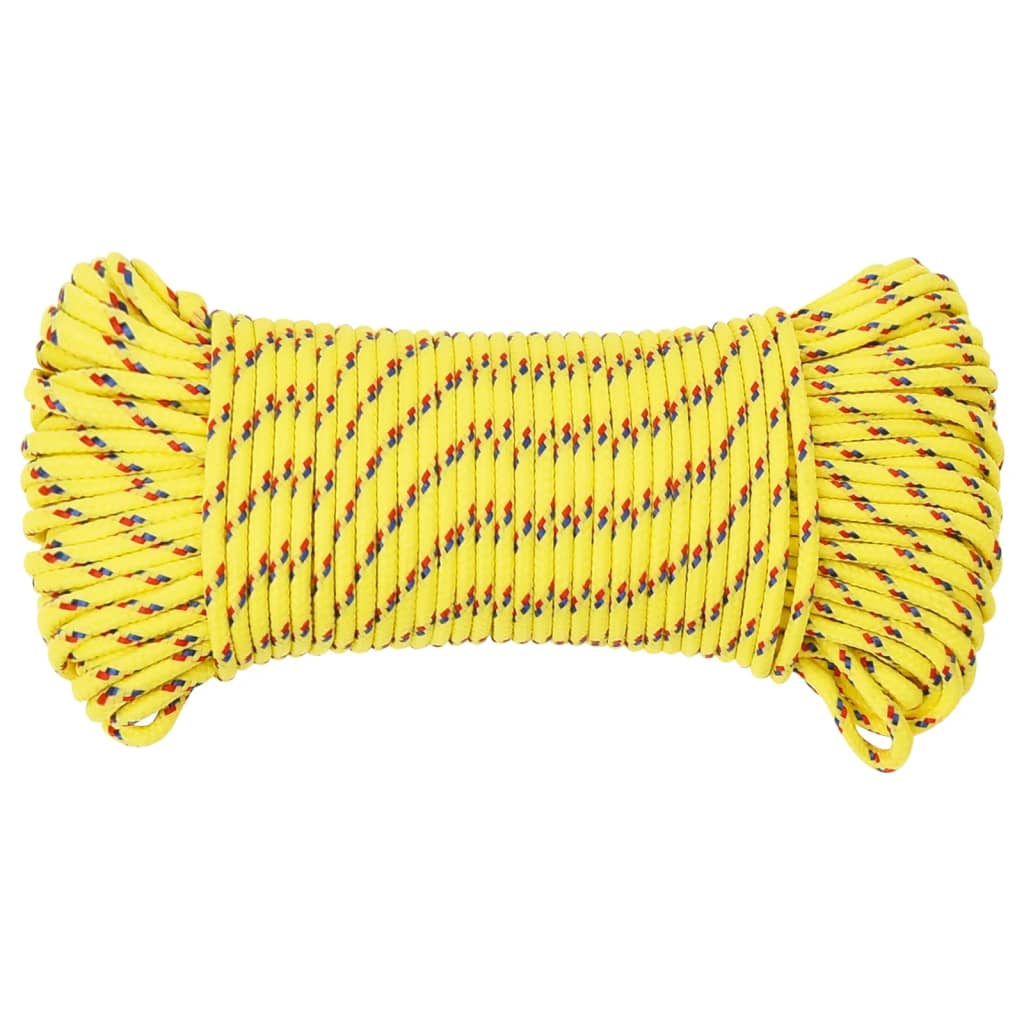 vidaXL Boat Rope Yellow 5 mm 50 m Polypropylene